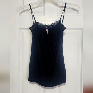 Black Lace Trim Cami Top